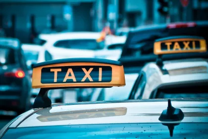 Light on top of Private Hire Taxi