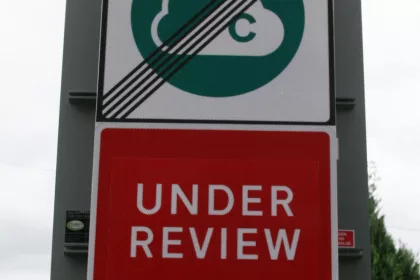 Clean Air Zones Under Review Sign