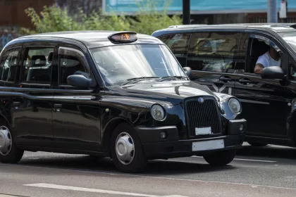 taxi cab in traffic