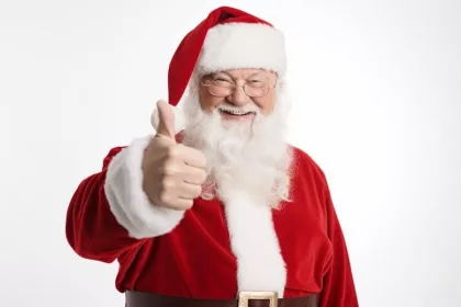 Santa Clause putting his thumb up