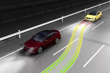 modern concept of a safe car Collision monitoring system