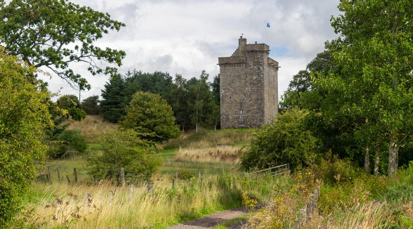 Mains Castle, East Kilbride, South Lanarkshire, Scotland.
