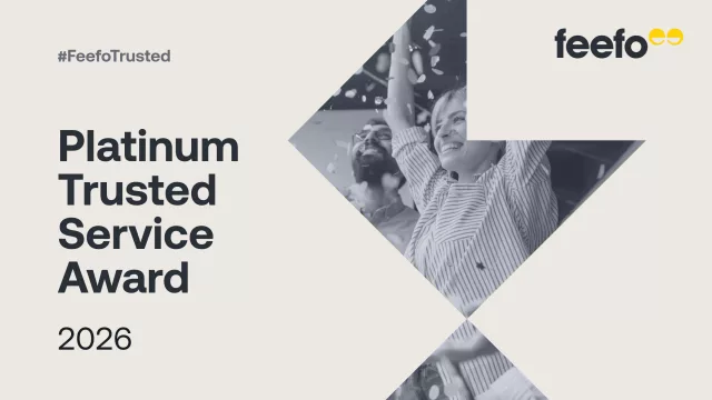 feefo Platinum Trusted award 2026 social banner