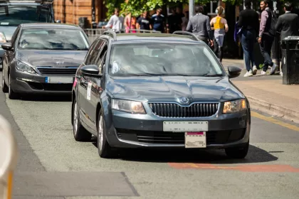 private hire taxi in traffic