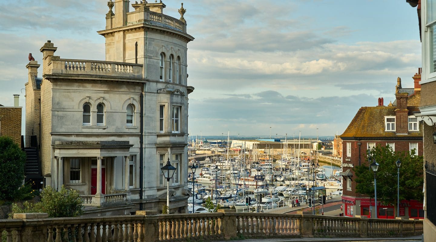 Ramsgate Royal Harbor viewed from Albion Place