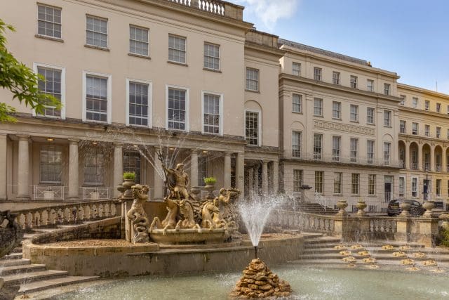 Neptune fountain located in Cheltenham town centre, England