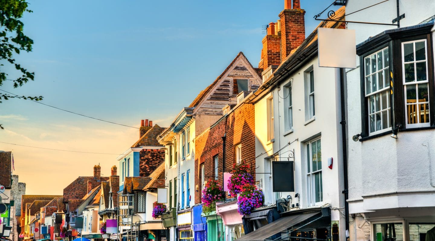 Traditional English houses in Canterbury, UK
