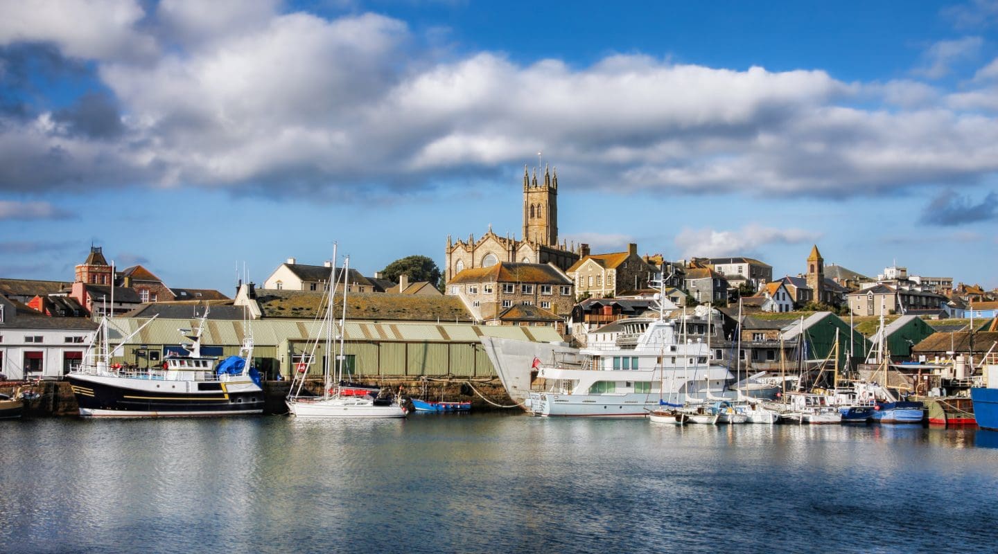 Marina with boats in Penzance