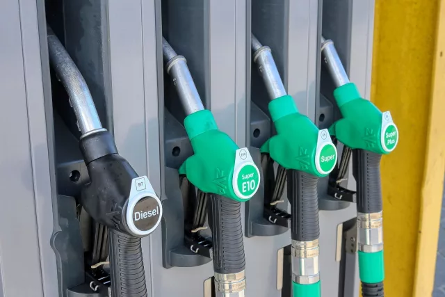 Petrol station pumps
