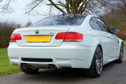 obscured number plate on BMW