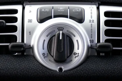 close up of vehicle air conditioning unit