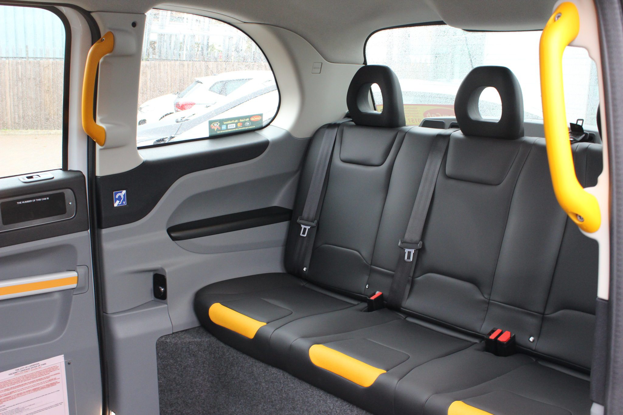 Electric Black Cab passenger seats