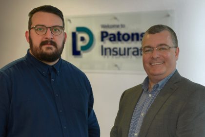 Mike and Chris by Patons insurance logo