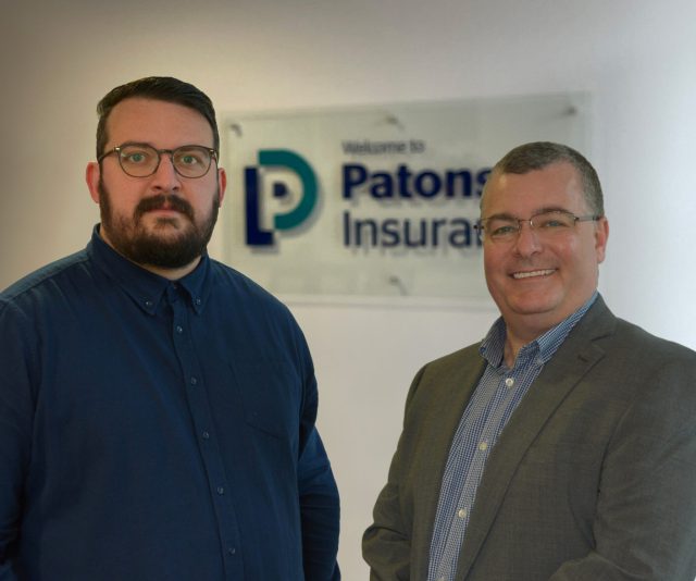 Mike and Chris by Patons insurance logo