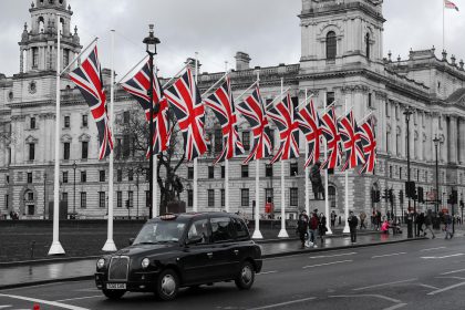 Public Hire Taxi and Flag for Queens Jubilee