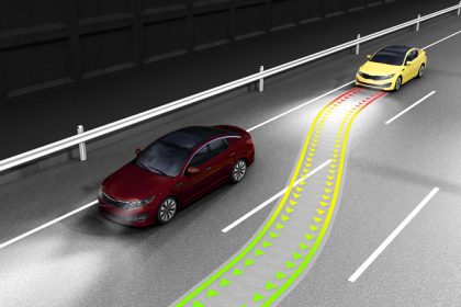 modern concept of a safe car Collision monitoring system